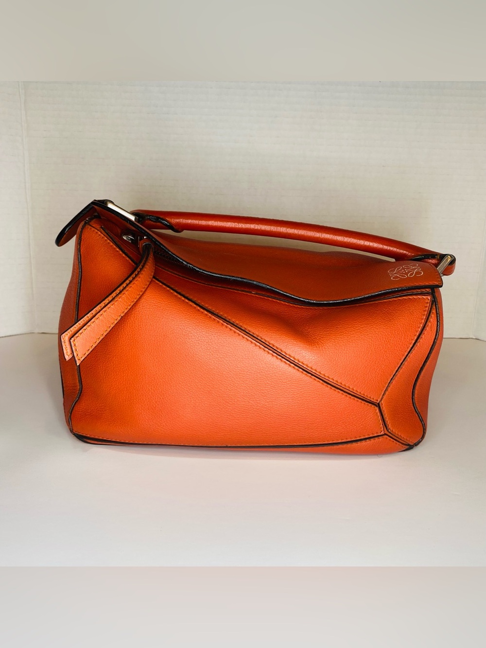 Loewe Bright Orange Puzzle Shoulder Bag